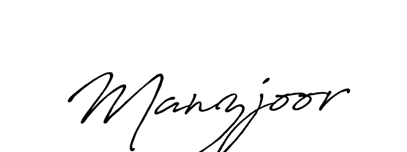 Make a beautiful signature design for name Manzjoor. With this signature (Antro_Vectra_Bolder) style, you can create a handwritten signature for free. Manzjoor signature style 7 images and pictures png