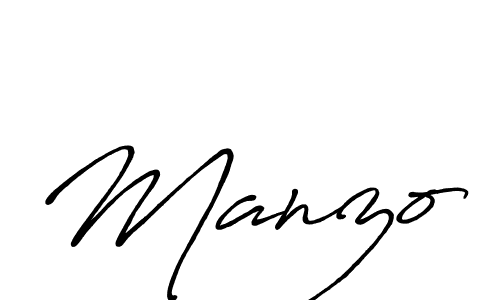 Make a beautiful signature design for name Manzo. With this signature (Antro_Vectra_Bolder) style, you can create a handwritten signature for free. Manzo signature style 7 images and pictures png