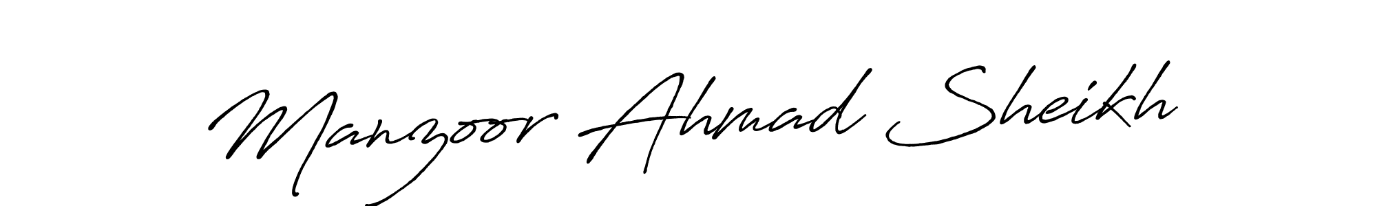 How to make Manzoor Ahmad Sheikh signature? Antro_Vectra_Bolder is a professional autograph style. Create handwritten signature for Manzoor Ahmad Sheikh name. Manzoor Ahmad Sheikh signature style 7 images and pictures png