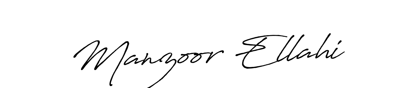Design your own signature with our free online signature maker. With this signature software, you can create a handwritten (Antro_Vectra_Bolder) signature for name Manzoor Ellahi. Manzoor Ellahi signature style 7 images and pictures png