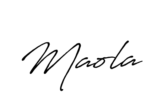 Maola stylish signature style. Best Handwritten Sign (Antro_Vectra_Bolder) for my name. Handwritten Signature Collection Ideas for my name Maola. Maola signature style 7 images and pictures png