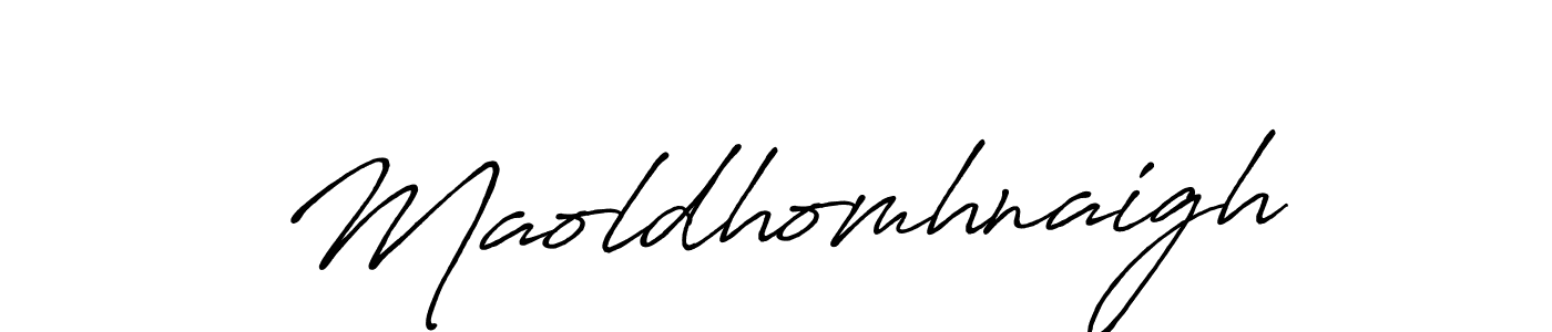 Maoldhomhnaigh stylish signature style. Best Handwritten Sign (Antro_Vectra_Bolder) for my name. Handwritten Signature Collection Ideas for my name Maoldhomhnaigh. Maoldhomhnaigh signature style 7 images and pictures png