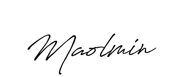 How to make Maolmin signature? Antro_Vectra_Bolder is a professional autograph style. Create handwritten signature for Maolmin name. Maolmin signature style 7 images and pictures png