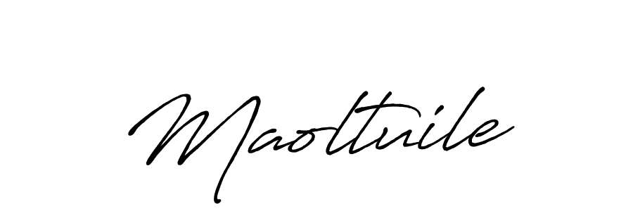 How to make Maoltuile signature? Antro_Vectra_Bolder is a professional autograph style. Create handwritten signature for Maoltuile name. Maoltuile signature style 7 images and pictures png