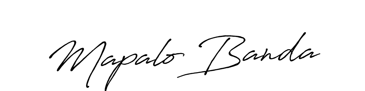 Use a signature maker to create a handwritten signature online. With this signature software, you can design (Antro_Vectra_Bolder) your own signature for name Mapalo Banda. Mapalo Banda signature style 7 images and pictures png