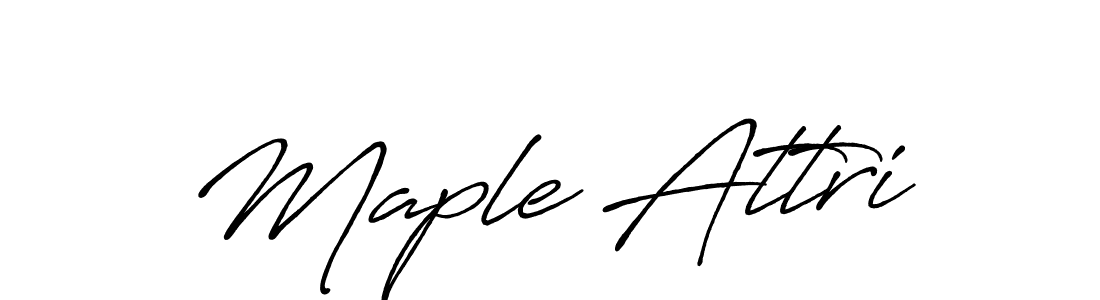 Create a beautiful signature design for name Maple Attri. With this signature (Antro_Vectra_Bolder) fonts, you can make a handwritten signature for free. Maple Attri signature style 7 images and pictures png