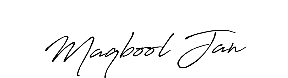 Also You can easily find your signature by using the search form. We will create Maqbool Jan name handwritten signature images for you free of cost using Antro_Vectra_Bolder sign style. Maqbool Jan signature style 7 images and pictures png