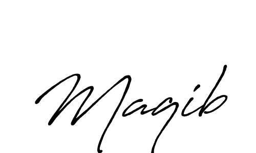 How to make Maqib signature? Antro_Vectra_Bolder is a professional autograph style. Create handwritten signature for Maqib name. Maqib signature style 7 images and pictures png