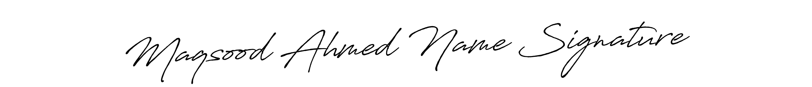 Design your own signature with our free online signature maker. With this signature software, you can create a handwritten (Antro_Vectra_Bolder) signature for name Maqsood Ahmed Name Signature. Maqsood Ahmed Name Signature signature style 7 images and pictures png