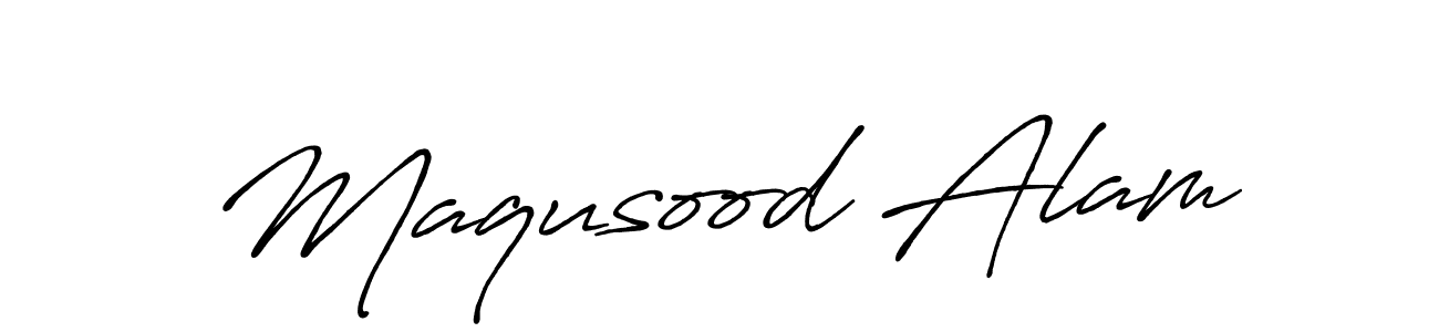 Design your own signature with our free online signature maker. With this signature software, you can create a handwritten (Antro_Vectra_Bolder) signature for name Maqusood Alam. Maqusood Alam signature style 7 images and pictures png
