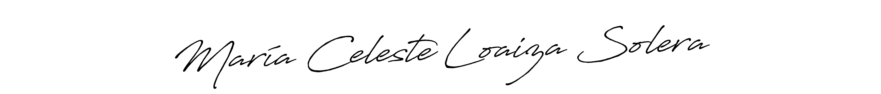 Also You can easily find your signature by using the search form. We will create María Celeste Loaiza Solera name handwritten signature images for you free of cost using Antro_Vectra_Bolder sign style. María Celeste Loaiza Solera signature style 7 images and pictures png