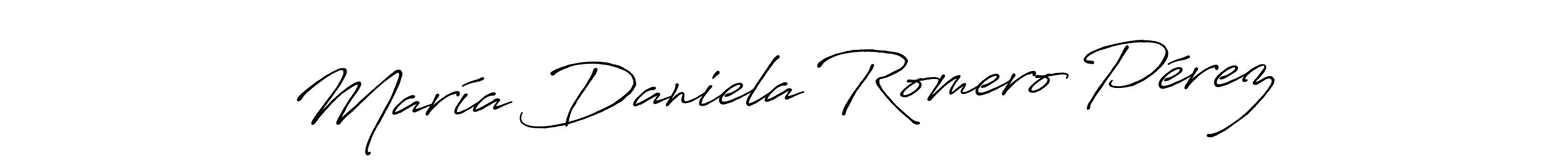 Make a beautiful signature design for name María Daniela Romero Pérez. With this signature (Antro_Vectra_Bolder) style, you can create a handwritten signature for free. María Daniela Romero Pérez signature style 7 images and pictures png