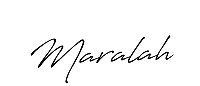 Maralah stylish signature style. Best Handwritten Sign (Antro_Vectra_Bolder) for my name. Handwritten Signature Collection Ideas for my name Maralah. Maralah signature style 7 images and pictures png