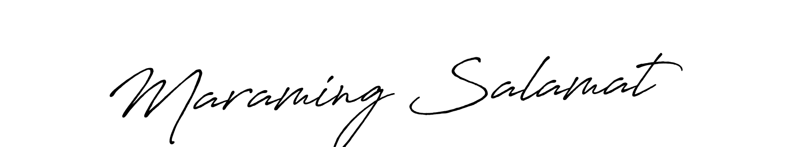 Make a beautiful signature design for name Maraming Salamat. With this signature (Antro_Vectra_Bolder) style, you can create a handwritten signature for free. Maraming Salamat signature style 7 images and pictures png