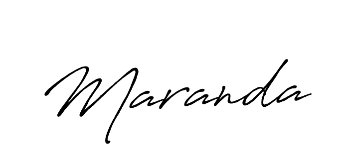 Use a signature maker to create a handwritten signature online. With this signature software, you can design (Antro_Vectra_Bolder) your own signature for name Maranda. Maranda signature style 7 images and pictures png