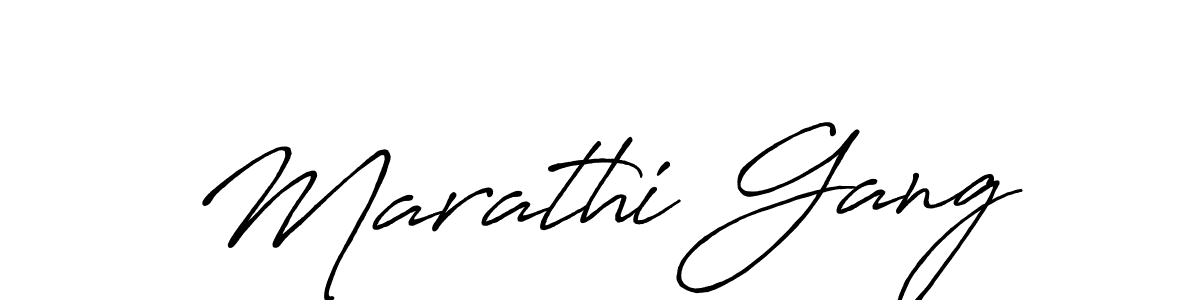 Also we have Marathi Gang name is the best signature style. Create professional handwritten signature collection using Antro_Vectra_Bolder autograph style. Marathi Gang signature style 7 images and pictures png