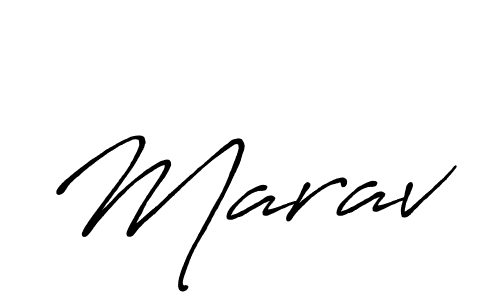 Design your own signature with our free online signature maker. With this signature software, you can create a handwritten (Antro_Vectra_Bolder) signature for name Marav. Marav signature style 7 images and pictures png