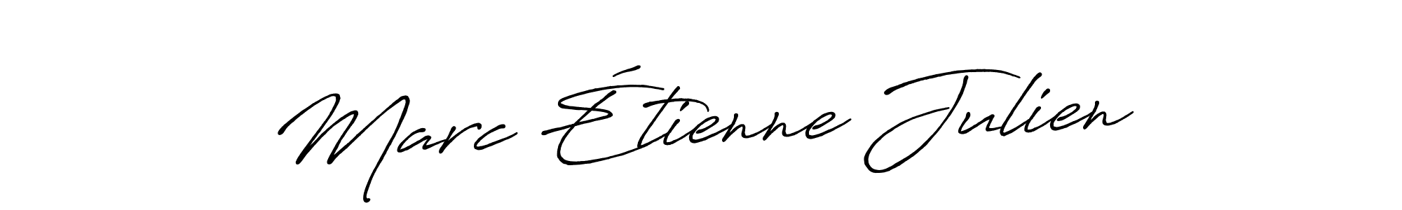 How to make Marc Étienne Julien name signature. Use Antro_Vectra_Bolder style for creating short signs online. This is the latest handwritten sign. Marc Étienne Julien signature style 7 images and pictures png