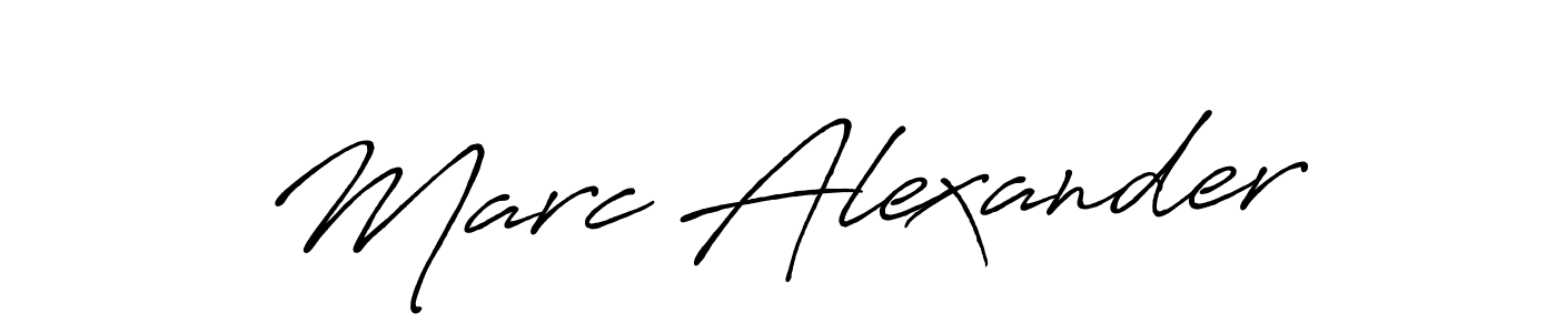 You should practise on your own different ways (Antro_Vectra_Bolder) to write your name (Marc Alexander) in signature. don't let someone else do it for you. Marc Alexander signature style 7 images and pictures png