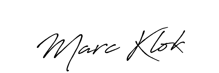 Use a signature maker to create a handwritten signature online. With this signature software, you can design (Antro_Vectra_Bolder) your own signature for name Marc Klok. Marc Klok signature style 7 images and pictures png