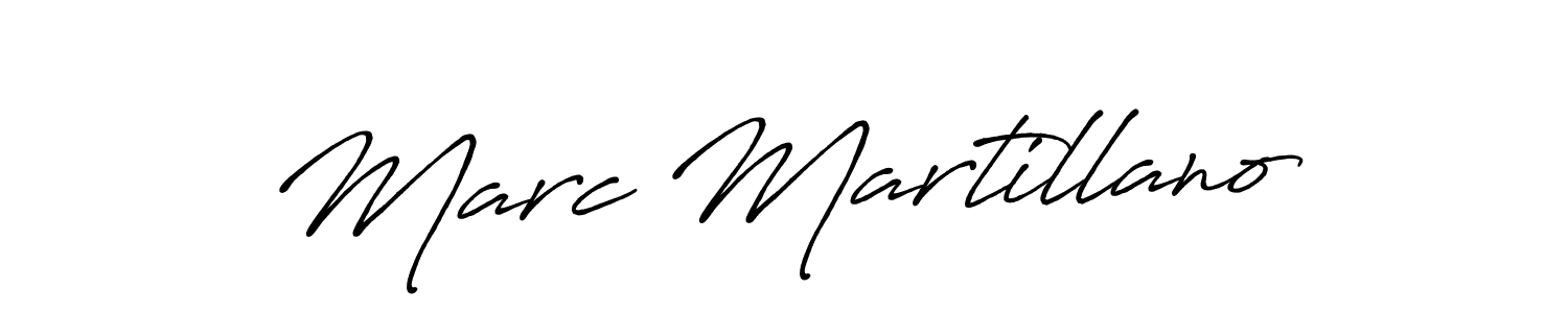 How to make Marc Martillano name signature. Use Antro_Vectra_Bolder style for creating short signs online. This is the latest handwritten sign. Marc Martillano signature style 7 images and pictures png