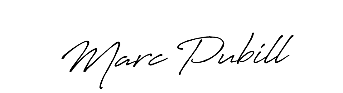 Create a beautiful signature design for name Marc Pubill. With this signature (Antro_Vectra_Bolder) fonts, you can make a handwritten signature for free. Marc Pubill signature style 7 images and pictures png