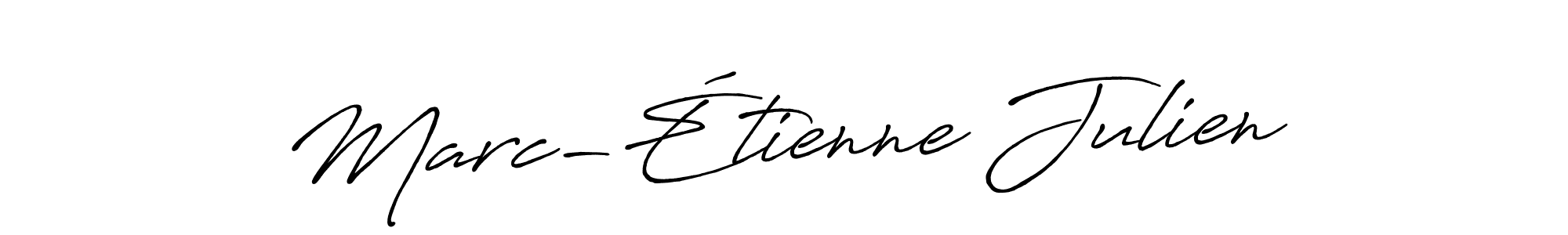 The best way (Antro_Vectra_Bolder) to make a short signature is to pick only two or three words in your name. The name Marc-Étienne Julien include a total of six letters. For converting this name. Marc-Étienne Julien signature style 7 images and pictures png