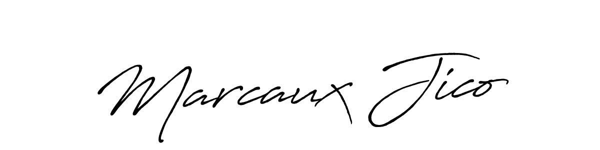 Here are the top 10 professional signature styles for the name Marcaux Jico. These are the best autograph styles you can use for your name. Marcaux Jico signature style 7 images and pictures png