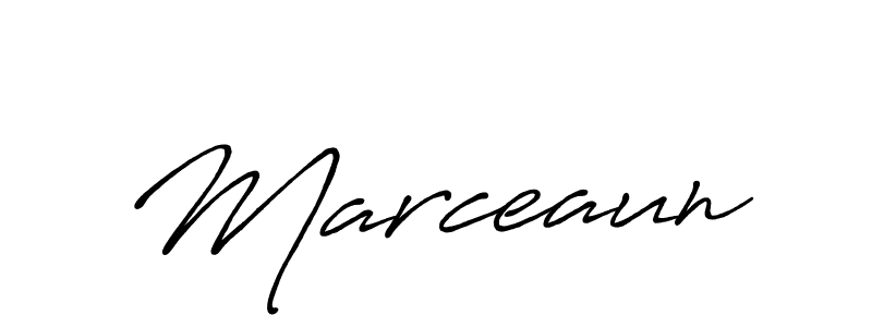 Make a beautiful signature design for name Marceaun. With this signature (Antro_Vectra_Bolder) style, you can create a handwritten signature for free. Marceaun signature style 7 images and pictures png