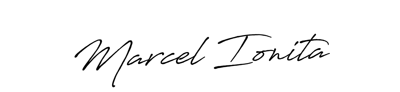 Make a beautiful signature design for name Marcel Ionita. With this signature (Antro_Vectra_Bolder) style, you can create a handwritten signature for free. Marcel Ionita signature style 7 images and pictures png