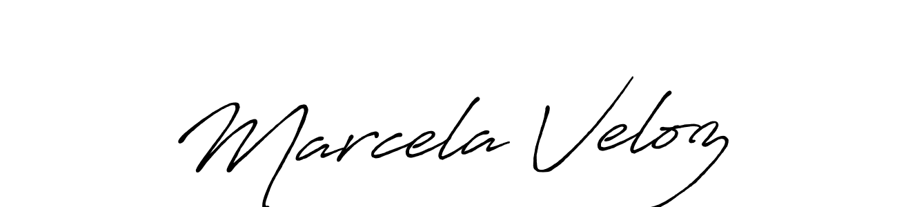 You should practise on your own different ways (Antro_Vectra_Bolder) to write your name (Marcela Veloz) in signature. don't let someone else do it for you. Marcela Veloz signature style 7 images and pictures png