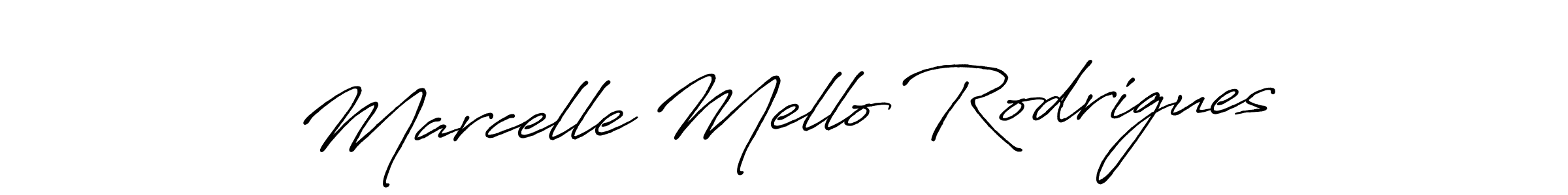 Design your own signature with our free online signature maker. With this signature software, you can create a handwritten (Antro_Vectra_Bolder) signature for name Marcelle Mello Rodrigues. Marcelle Mello Rodrigues signature style 7 images and pictures png