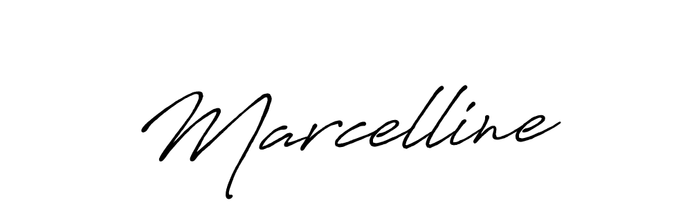 Design your own signature with our free online signature maker. With this signature software, you can create a handwritten (Antro_Vectra_Bolder) signature for name Marcelline. Marcelline signature style 7 images and pictures png