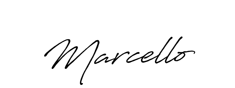 The best way (Antro_Vectra_Bolder) to make a short signature is to pick only two or three words in your name. The name Marcello include a total of six letters. For converting this name. Marcello signature style 7 images and pictures png