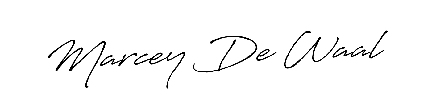 Marcey De Waal stylish signature style. Best Handwritten Sign (Antro_Vectra_Bolder) for my name. Handwritten Signature Collection Ideas for my name Marcey De Waal. Marcey De Waal signature style 7 images and pictures png