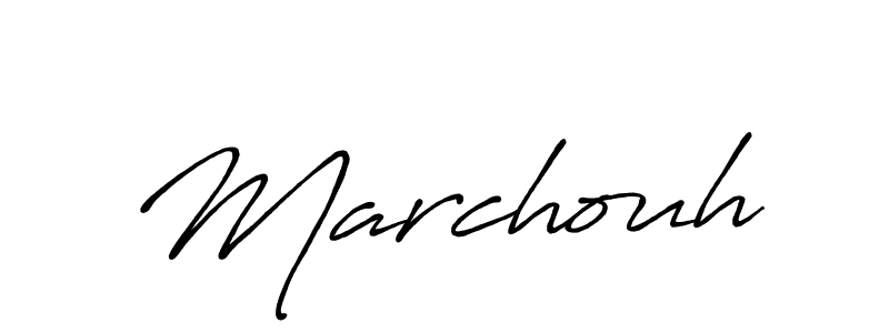 Use a signature maker to create a handwritten signature online. With this signature software, you can design (Antro_Vectra_Bolder) your own signature for name Marchouh. Marchouh signature style 7 images and pictures png