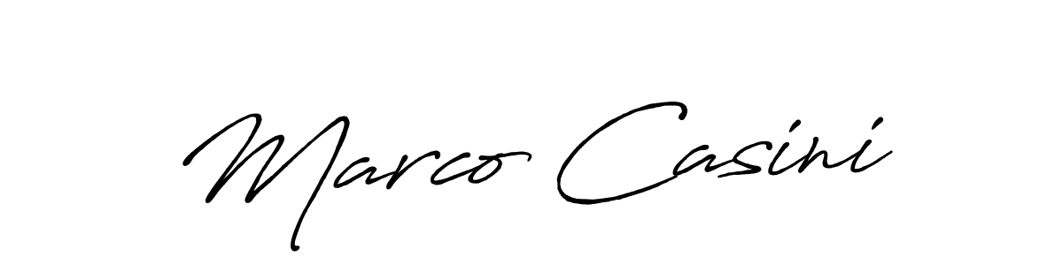 How to make Marco Casini name signature. Use Antro_Vectra_Bolder style for creating short signs online. This is the latest handwritten sign. Marco Casini signature style 7 images and pictures png