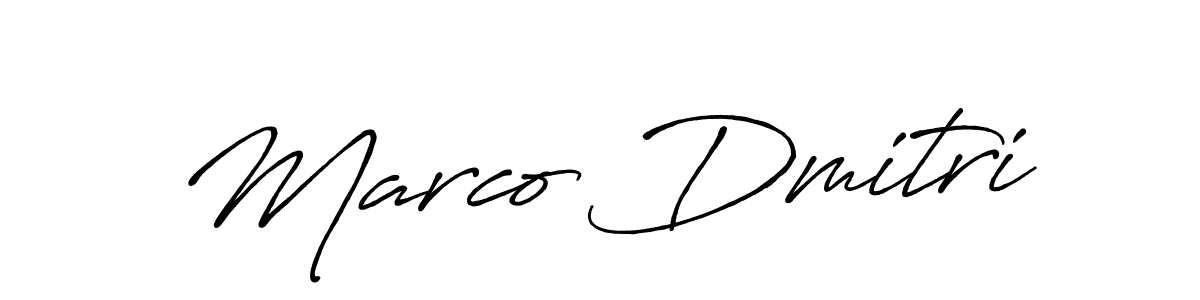 Marco Dmitri stylish signature style. Best Handwritten Sign (Antro_Vectra_Bolder) for my name. Handwritten Signature Collection Ideas for my name Marco Dmitri. Marco Dmitri signature style 7 images and pictures png