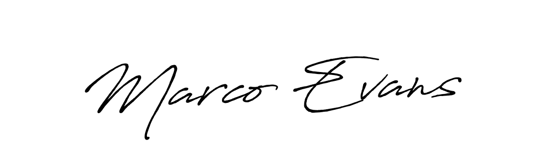 Make a beautiful signature design for name Marco Evans. With this signature (Antro_Vectra_Bolder) style, you can create a handwritten signature for free. Marco Evans signature style 7 images and pictures png