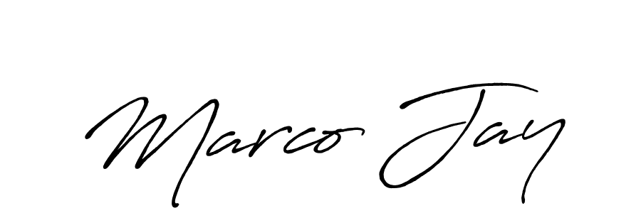 Use a signature maker to create a handwritten signature online. With this signature software, you can design (Antro_Vectra_Bolder) your own signature for name Marco Jay. Marco Jay signature style 7 images and pictures png