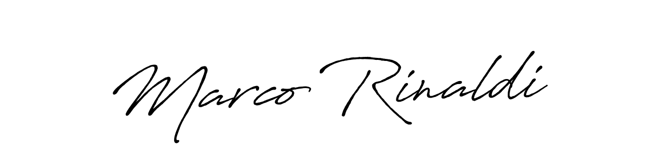 How to make Marco Rinaldi name signature. Use Antro_Vectra_Bolder style for creating short signs online. This is the latest handwritten sign. Marco Rinaldi signature style 7 images and pictures png