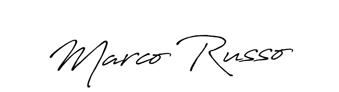 Create a beautiful signature design for name Marco Russo. With this signature (Antro_Vectra_Bolder) fonts, you can make a handwritten signature for free. Marco Russo signature style 7 images and pictures png