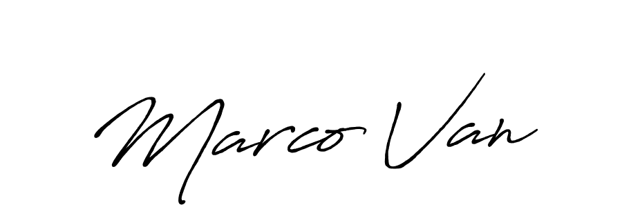 How to make Marco Van name signature. Use Antro_Vectra_Bolder style for creating short signs online. This is the latest handwritten sign. Marco Van signature style 7 images and pictures png