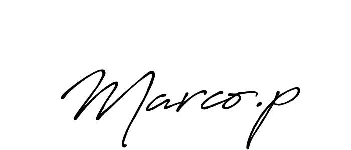 How to make Marco.p name signature. Use Antro_Vectra_Bolder style for creating short signs online. This is the latest handwritten sign. Marco.p signature style 7 images and pictures png