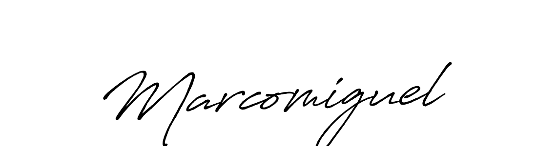 Also we have Marcomiguel name is the best signature style. Create professional handwritten signature collection using Antro_Vectra_Bolder autograph style. Marcomiguel signature style 7 images and pictures png
