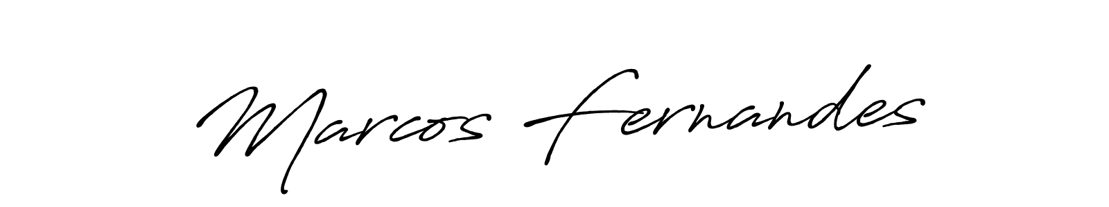How to make Marcos Fernandes name signature. Use Antro_Vectra_Bolder style for creating short signs online. This is the latest handwritten sign. Marcos Fernandes signature style 7 images and pictures png