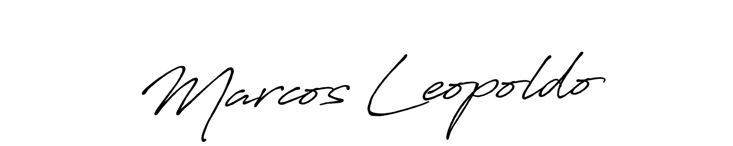 Make a beautiful signature design for name Marcos Leopoldo. With this signature (Antro_Vectra_Bolder) style, you can create a handwritten signature for free. Marcos Leopoldo signature style 7 images and pictures png