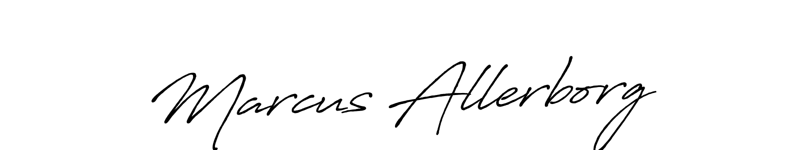 Create a beautiful signature design for name Marcus Allerborg. With this signature (Antro_Vectra_Bolder) fonts, you can make a handwritten signature for free. Marcus Allerborg signature style 7 images and pictures png