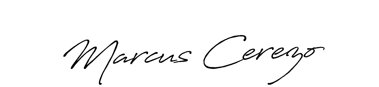 Design your own signature with our free online signature maker. With this signature software, you can create a handwritten (Antro_Vectra_Bolder) signature for name Marcus Cerezo. Marcus Cerezo signature style 7 images and pictures png