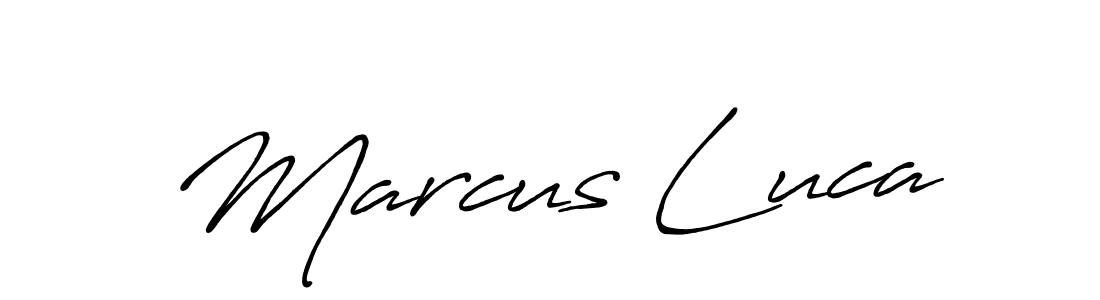 Marcus Luca stylish signature style. Best Handwritten Sign (Antro_Vectra_Bolder) for my name. Handwritten Signature Collection Ideas for my name Marcus Luca. Marcus Luca signature style 7 images and pictures png